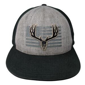 Bucked Up Snapback Cap Black One Size Adjustable Embroidered 6 Panel Deadeye